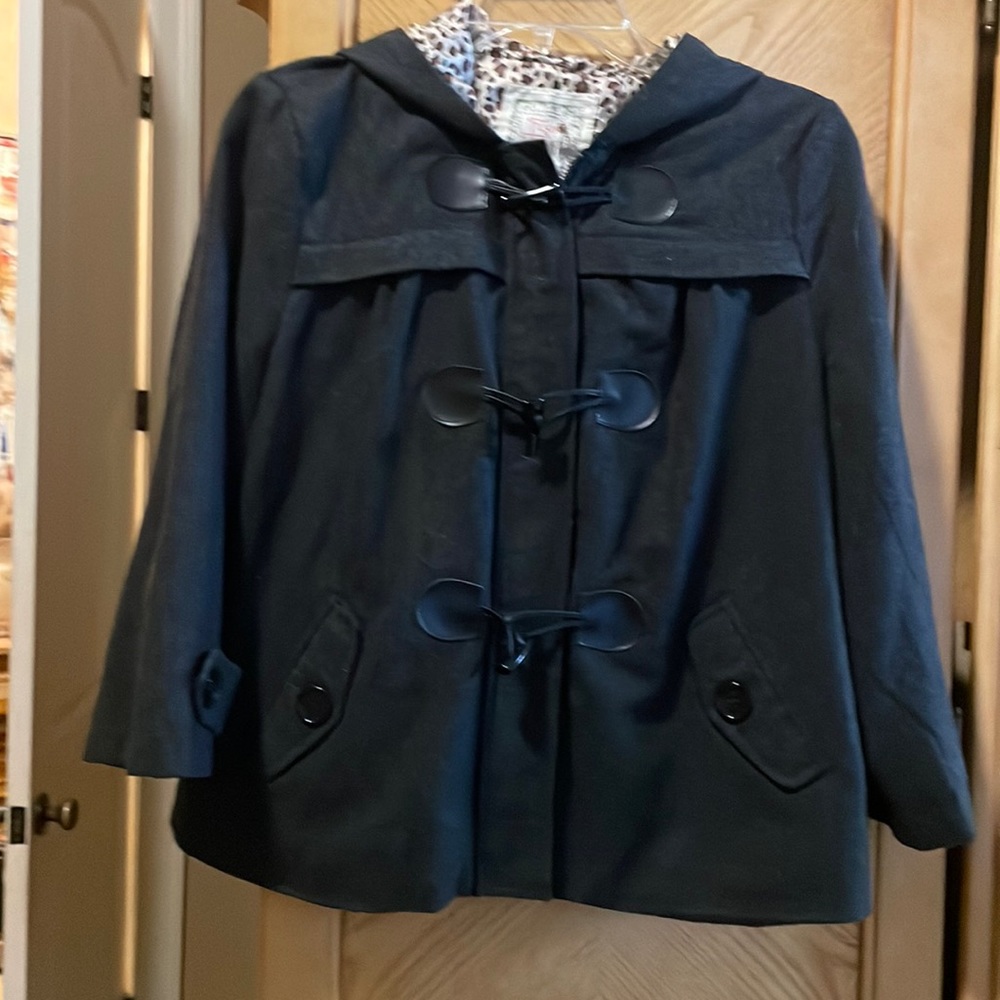 Flying tomato short grey wool blend jacket size medium